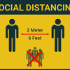 social distance sign