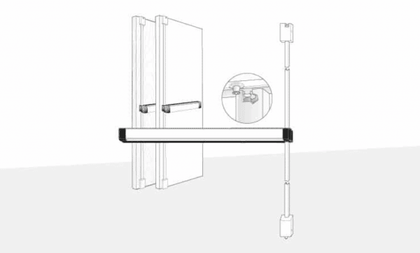8100 Series Life Safety 3100 Series Fire Rated Surface Vertical Rod Exit Devices