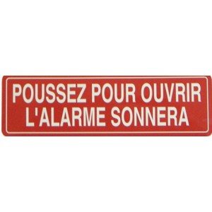 THOMAS Push To Open Alarm Will Sound. French DT101802 6